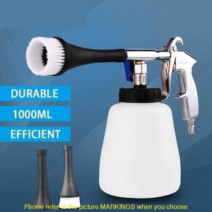 Car Wash Accessories: Car Wash Portable Interior Deep Cleaning Gun Washer Cockpit Care with Brush Air