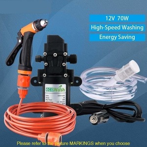 Car Wash Accessories: Car Wash 12v Car Washer Gun Pump High Pressure Cleaner Portable Washing