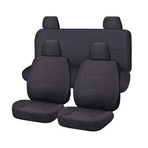Car Interior Decor: Challenger Canvas Seat Covers - For Nissan Frontier D23 Series 1-3 Np300 Dual Cab 2015-2017