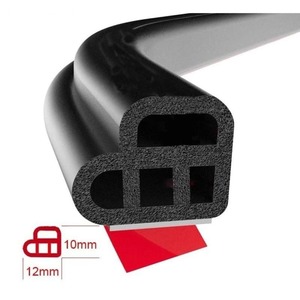 Auto Door Rubber Seal Strip L-type Double Layer Sealing Adhesive Stickers Noise