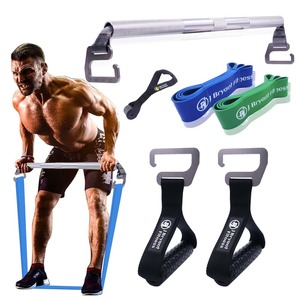 Indoor Gym Accessories: Portable Heavy Duty Resistance Band Exercise Bar