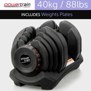 Indoor Gym Accessories: 1x 40kg Powertrain Adjustable Dumbbell