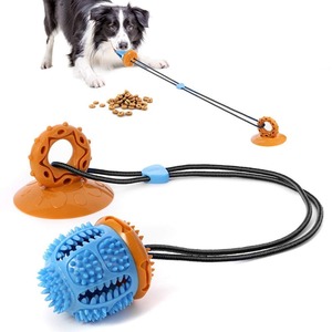 Safe Tug of War Teeth Cleaning Suction Cup Dog Toy for Aggressive Chewers Small Medium Dog
