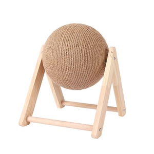 Pet Toys: Vibe Geeks Cat Wooden Scratching Post Interactive Sisal Pet Scratching Ball