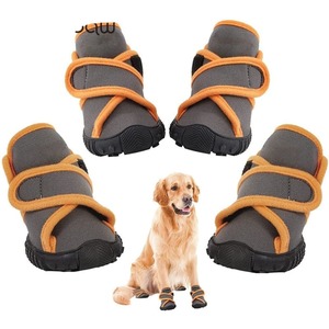 Pet Clothing: Soft Waterproof Sturdy Anti-slip Adjustable Cross Straps Dog Shoes for Walking Standing