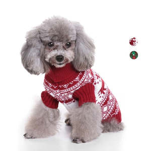 Pet Clothing: Warm Christmas Cozy Knitted Pullover Sweater for Small Medium Dogs