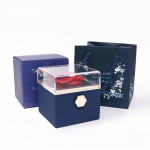Jewellery Box: Vibe Geeks Eternal Rose Box Preserved Flower Surprise Proposal Jewelry Box