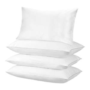 Pillows Cushions: Goslash Picks Pillows Bed 4 Pack Home Hotel Soft Family Cotton Cover Standard Size Firm