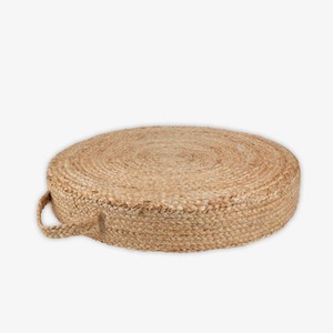 Pillows Cushions: Jute Hand Braided Natural Floor Pallet Cushion 60 x 60 x 20 Cm