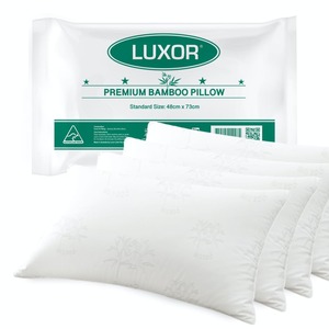 Australian Made Bamboo Cooling Pillow Standard Size Four Pack