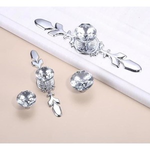 Handles: Luxury Diamond Crystal Cabinet Handles Wardrobe Shoebox Handles Closet Door