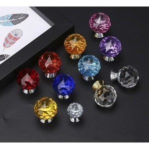 Handles: Colourful Crystal Glass Knobs Cabinet Handles Crystal Ball Cupboard Pulls Drawer