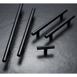 Stainless Steel Straight Cupboard Handles Knobs Brushed Black Gold Kitchen Door