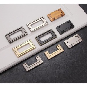 Handles: Zinc Alloy Tatami Hidden Wardrobe Handles Cupboard Pulls Black Drawer Knobs