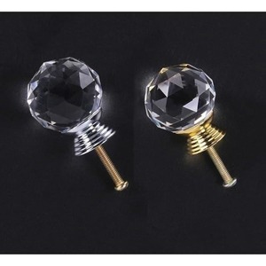 Handles: 20-30mm Crystal Handle Clear Glass Knobs Cupboard Drawer Pulls Kitchen Cabinet