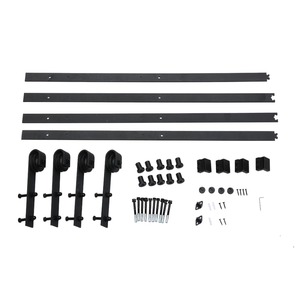 Goslash Picks 1.5m Antique Classic Style Single Sliding Barn Door Hardware Track Roller Kit