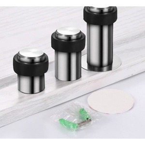 Door Hardware: Stainless Steel Door Stopper Door Protective Pad Anti-collision Protection Self