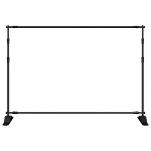Backdrop Stand Black 305X243 Cm Steel Okbxln