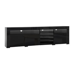 Artiss Tv Cabinet Entertainment Unit Stand Rgb Led Gloss 3 Doors 180cm Black