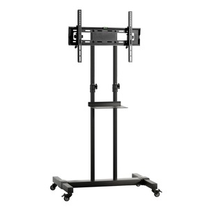 Television Accessories: Steel Mobile Tv Stand Cart Height-adjust Up to 65’ Screens 40kg