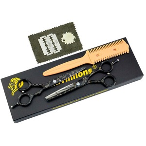 Hairdressing Scissors: Japanese Thinning Hairdressing Scissors with Case Cover 5.5 6 Inches