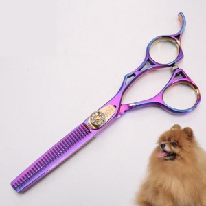 Japanese High-end 6.0 Inch Purple Pet Grooming Thinning Scissors for Dog Grooming Shears