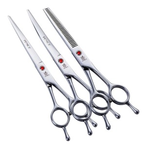 7 7.5 8 Inch Professional Pet Dogs Grooming Scissors Set Straight Curved Thinning Shear