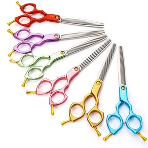 6.5 Inch Vg10 Steel Professional Pet Scissors Dog Grooming Shears Thinning Rate 30%