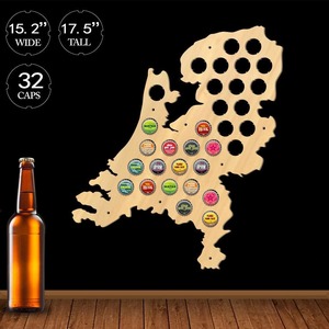 Collectibles: Netherlands Beer Cap Map