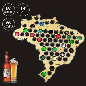 Collectibles: Brazil Beer Cap Map