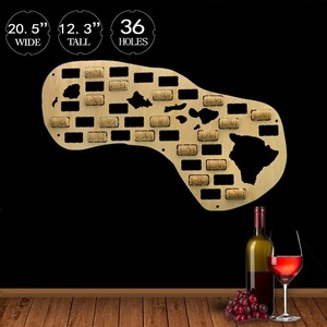 Wine Cork Map: Hawaii State Wine Cork Map