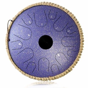 Tongue Drums: New Steel Tongue Drum 14 Inch 14 Tone Pan Hand Drum with Rope Decoration