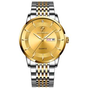 B2077 30M Waterproof Quartz Luminous Butterfly Buckle Men Steel Belt Watch