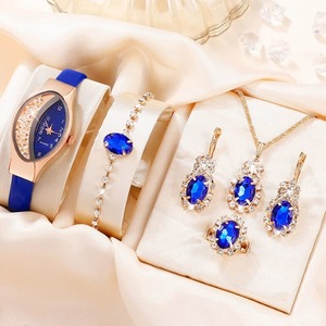 6pcs Set Women Fashion Quartz Watch Female Clock Rhinestone Dial Luxury Brand De&hellip;