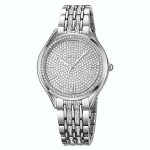 Her Watches: 2030 Women Quartz Waterproof Diamond Fine Steel Band Wrist Watch