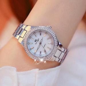 Her Watches: Fa1258 Women Round Case Diamond Alloy Strap Watch