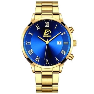 Watches Him Her: Fashion Mens Gold Stainless Steel Watches Luxury Minimalist Quartz Wrist Watch Men Business Casual