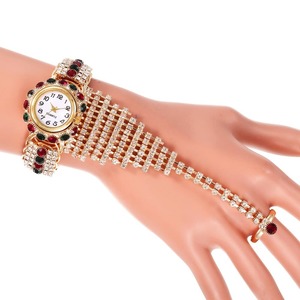 Watches Him Her: Luxury Women Bracelet Quartz Watches For Women Diamond Watch Ladies Sports Dress Red Dial Wrist