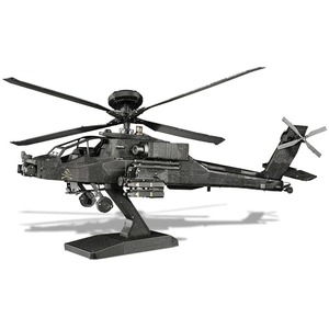 3d Puzzles Ah-64 Apache Metal Assembly Model Kits For Adults Jigsaw Diy