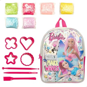 Learning Education: Creative Modelling Clay Game Barbie Fashion Rucksack 14 Pieces 600 g
