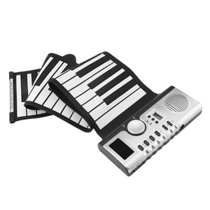 Midi Keyboard: 61 Keys Roll Up Piano Keyboard Soft Silicone Electronic Piano with Built-in Speaker Lcd Display
