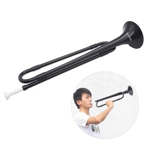 Nz Local Stock-b Flat Bugle Cavalry Trumpet Environmentally Friendly Plastic Black