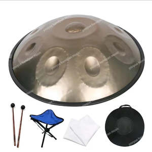 440Hz 432Hz Pure Hand Forged Steel Quasi Tone Handle Pan Tongue Drum For Yoga & Meditation
