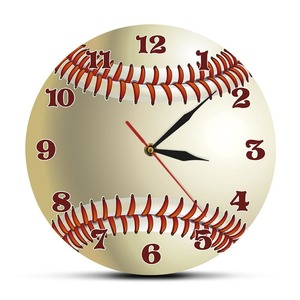 Color Printed Clocks: Baseball Custom Name 3d Wall Clock Sports Room Wall Decor Personalized your Name
