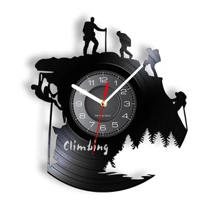 Vinyl Record Clocks: Mountain Climbing Vinyl Record Wall Clock