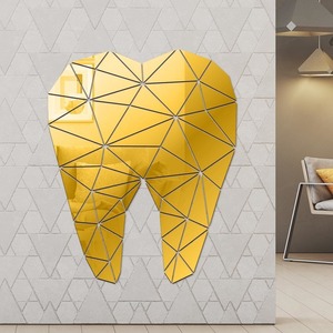 Mirrors: Tooth Shaped Acrylic Mirror Diy Stickers
