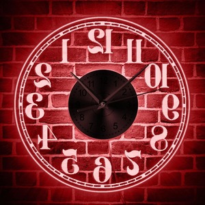 Led Luminous Backwards Wall Clock