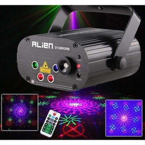 Remote 128 Patterns Rgb Dj Laser Projector Stage Lighting Effect