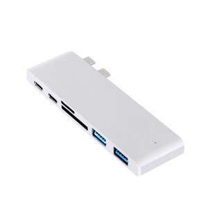 Usb Hub Adapter: Goslash Picks Usb 3.0 Type-c Hub 6 Port Powered Adapter High Speed Splitter for Macbook Pro