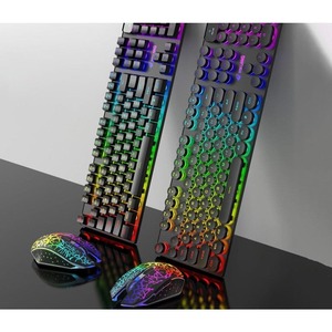 Keyboards Mice: 2.4g Wireless Rechargable Rgb Backlight Gaming Keyboard Mouse Combo for Computer Laptop